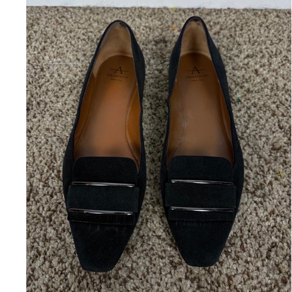 Aquatalia Black Suede Loafers 6